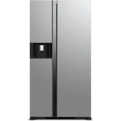 Hitachi Side By Side Glass Refrigerator With Dispenser Glass RSX700GPUK0GS Silver